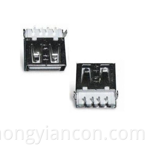 Usb A Type Receptacle Angle Dip Short Body Jpg